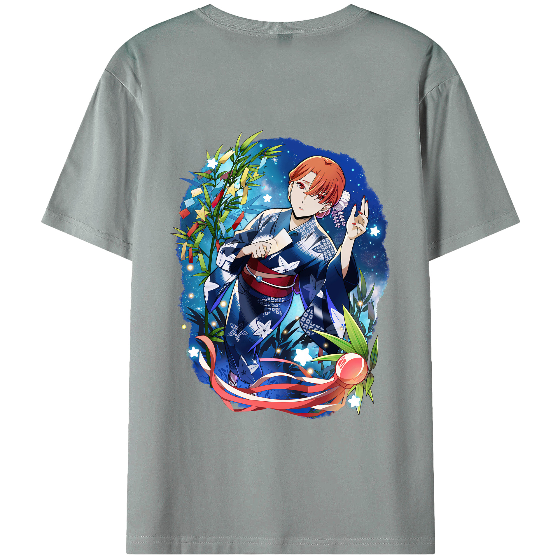 （画像用） 文豪ストレイドッグス Bungo Stray Dogs 綿100％ メンズ半袖Tシャツ（バックプリント） 通気性